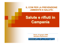 Salute e rifiuti in Campania