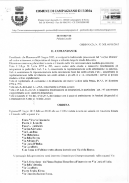 Ordinanza n°50 del 01/06/2015