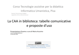 La CAA in biblioteca: tabelle comunicative e proposte d