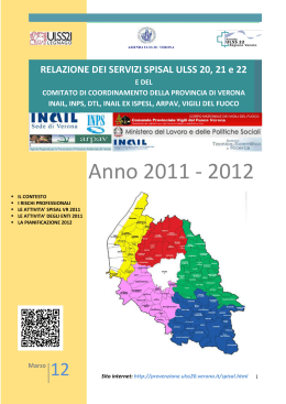 Relazione 2011 - Home Page Azienda ULSS 21