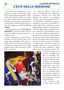 L`ECO DELLA MISSIONE