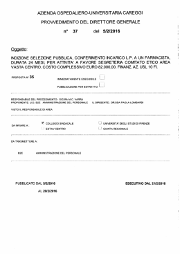 indizione selezione pubblica, conferimento incarico l.p. a un