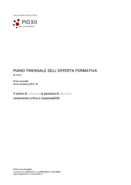scarica il ptof - Istituto Pio XII