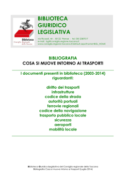 Cosa si muove intorno ai trasporti