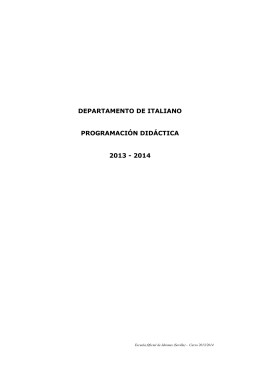 departamento de italiano programaci&oacute;n did&aacute;ctica 2013