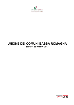 26 ottobre 2013 - Unione dei Comuni della Bassa Romagna