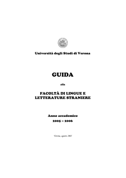 Parte 1 - Lingue e Letterature Straniere