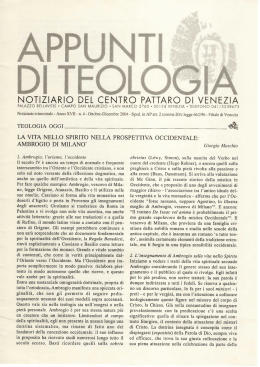 Visualizza il n. 4 del 2004 - Centro di studi teologici Germano Pattaro