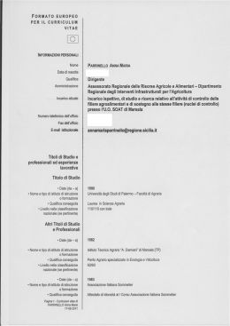 formato europeo per il curriculum vitae