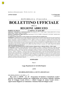 Bollettino Integrale in PDF - Bollettino Ufficiale Regione Abruzzo