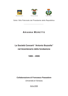 La Società Concerti “Antonio Buzzolla” nel bicentenario della