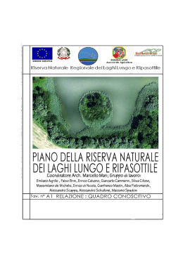 A1 Relazione - Riserva Naturale dei Laghi Lungo e Ripasottile