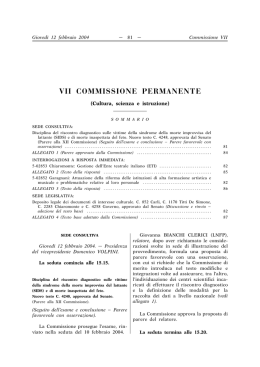 VII Cultura, scienza e istruzione