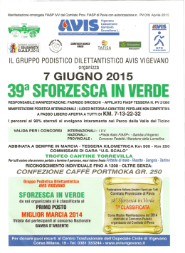 Manifestazione omologata FIASP IVV dal Comitato