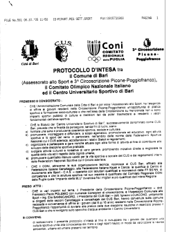 Clicca per il protocollo d`intesa - Federazione Italiana Canottaggio