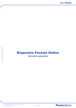 Risparmio Postale Online