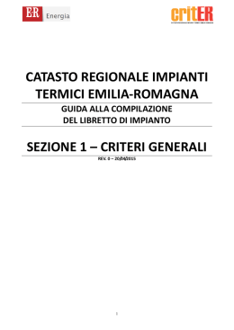 Guida alla compilazione del libretto di impianto