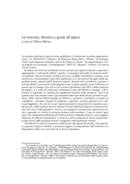 Marco Marica, La traviata, libretto e guida all`opera