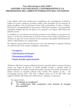 Nota metodologica 1 - Valico validazione libretto formativo