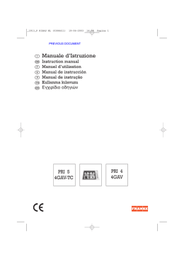 Manuale d`Istruzione