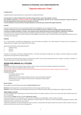 MANUALE DI ISTRUZIONI, USO E MANUTENZIONE PER "Sigaretta