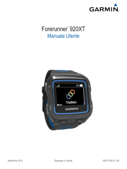 manuale forerunner 920xt