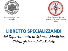 LIBRETTO SPECIALIZZANDI - Università degli Studi di Trieste