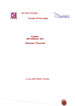 Servizio Tirocini Facoltà di Psicologia