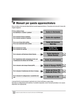 Manuali per questa apparecchiatura