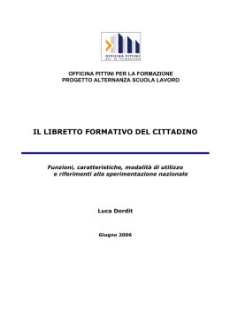 il libretto formativo del cittadino