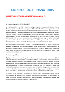 LIBRETTO PREGHIERA CRE