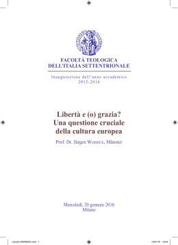 relazione - Facoltà Teologica dell`Italia Settentrionale