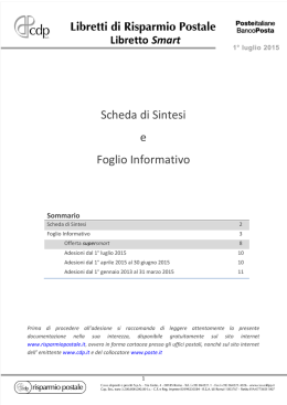 Libretti Smart - Risparmio Postale