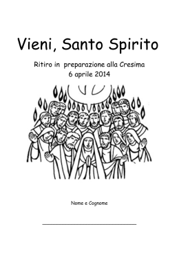 Libretto ritiro 2014 corretto - Parrocchia San Giovanni Evangelista