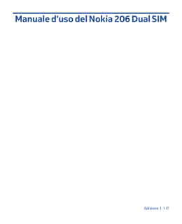 Manuale d`uso del Nokia 206 Dual SIM