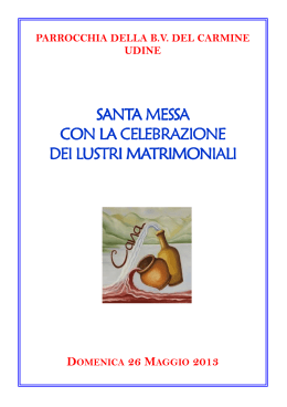 Libretto Messa Lustri matrimoniali 2013