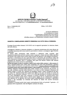 Circolare n. 211 15-01-2016 Oggetto - Istituto Tecnico Statale per il