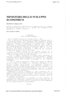 Nuovo Decreto libretto di impianto
