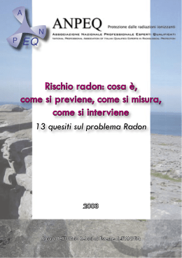ANPEQ: "Rischio radon: cosa è, come si previene, come si misura