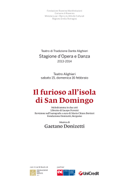 Libretto d`opera - Teatro Alighieri