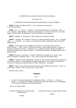 Decreto interministeriale 10/10/2005