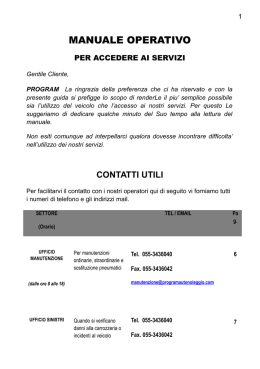 manuale operativo - Program Autonoleggio