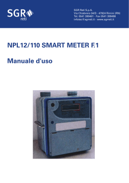 NPL12/110 SMART METER F.1 Manuale d`uso
