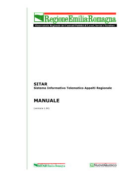 Manuale d`uso per l`utente SITAR, versione 1.04.