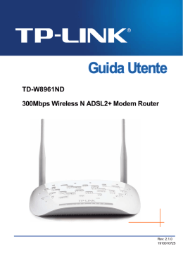 TD-W8961ND 300Mbps Wireless N ADSL2+ Modem Router - TP-Link