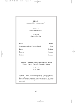 97 EDGAR dramma lirico in quattro atti* libretto di Ferdinando