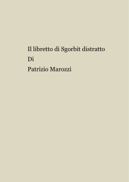 Il libretto di Sgorbit distratto Di Patrizio Marozzi