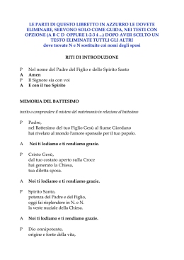 LE PARTI DI QUESTO LIBRETTO IN AZZURRO LE DOVETE