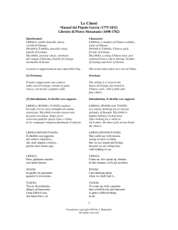 Le Cinesi libretto and English translation
