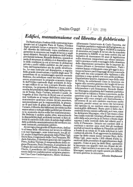 __ Ediﬁci, » manutenzione col libretto di fabbricato 4